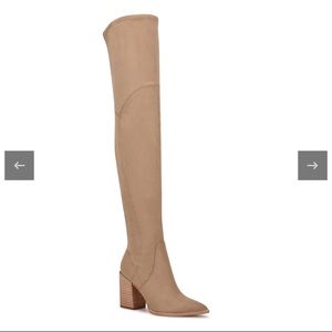 Nine West “Light Natural” Barret Over The Knee Heeled Boots